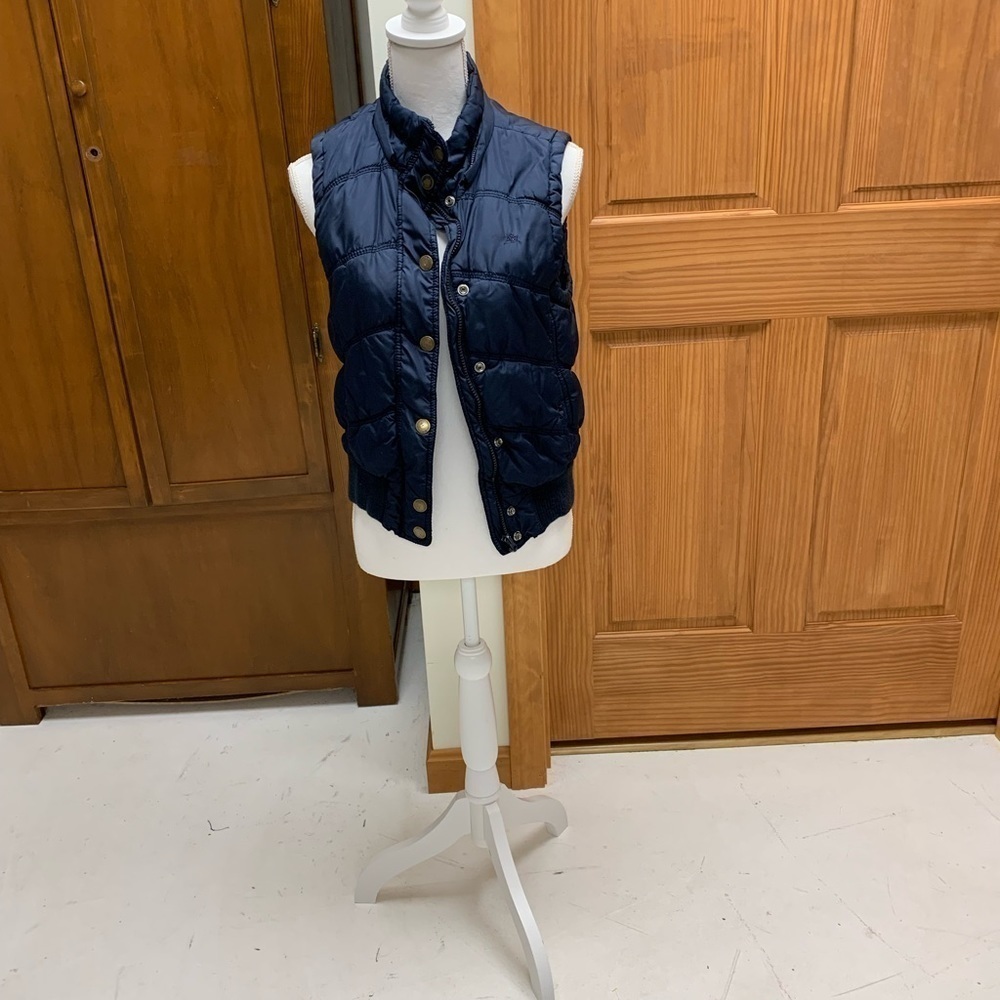 Aeropostle puffer vest large full zip missing detachable hood 20 in pit L21in
